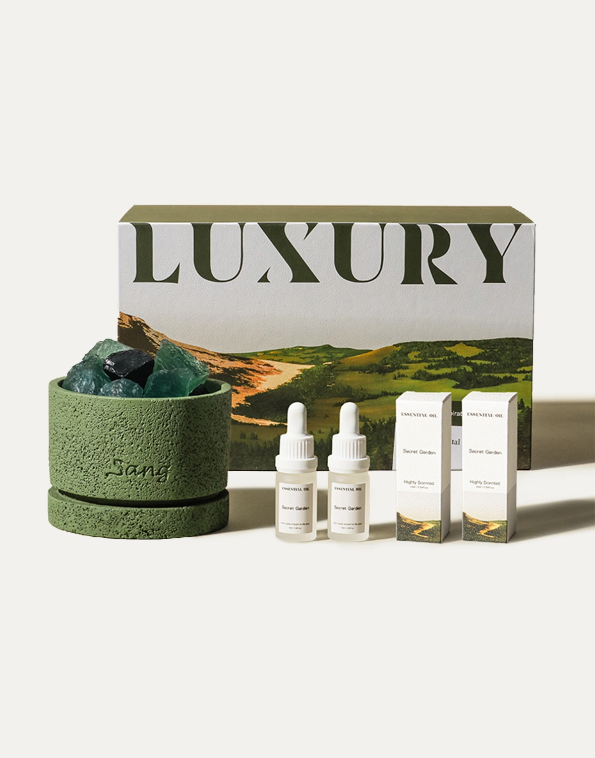 Natural Home Fragrance Aromatherapy Stone Green